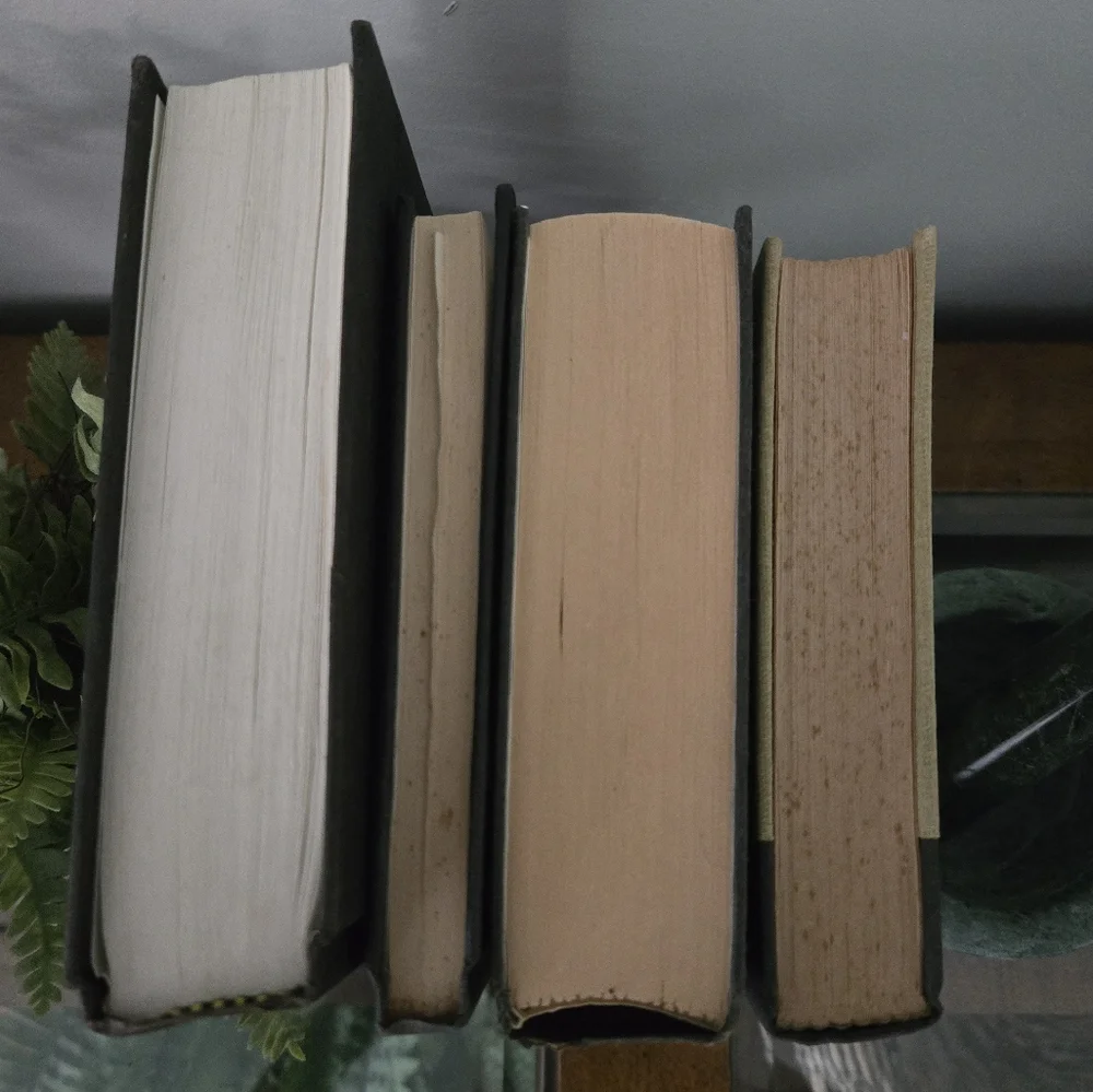 Black Decorative Hardback Book Set Of 4 For Home Decor Styling Staging Props